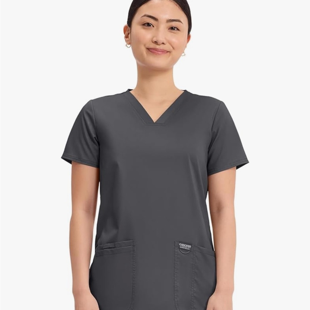 Cherokee Dark Navy Scrub Top